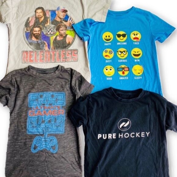 Cat & Jack, Pure Hockey, & WWE Boys Short Sleeve T-Shirt Lot Size Medium - Picture 2 of 4